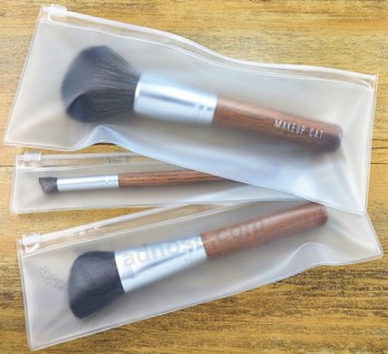 Wholesale customized higjh-end PVC Zipper Brush Package Cosmetic Brush Storage Bag