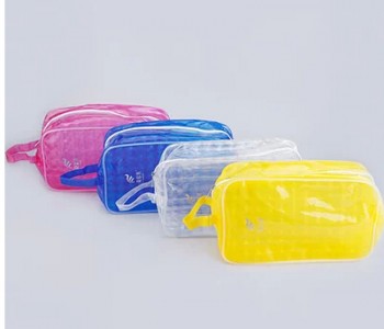Wholesale customized higjh-end Fresh Multi-Color High-Capacity Make-up PVC Handbag Pencil Case