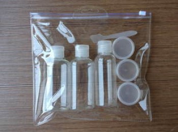 Customized high-end PVC Transparent Zipper Plastic Travel Supplies Bags