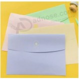定制高-终端环保耐用纯色按钮PVC文件袋