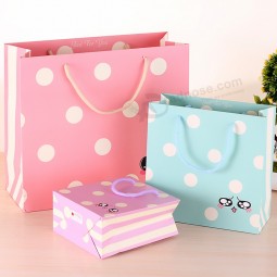 Colorful Fashion Paper Gift Paper Bag with Handle and high quality