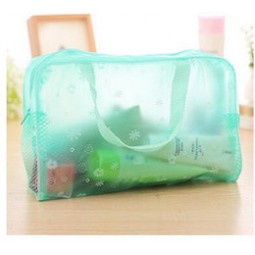 Customized high-end Top Handle Fashion Custom Print PVC Travelling Zipper Bag