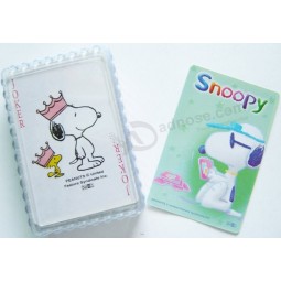 Snoopy design barato personalizado papel poker jogando cartas para promoção