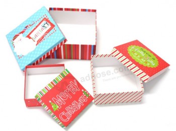 CajaS de papel de reGramoalo de cuadrado para Navidad