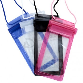 Customized high-end PVC Outdoor Swimming Transparent Mobile Phone Waterproof Bag