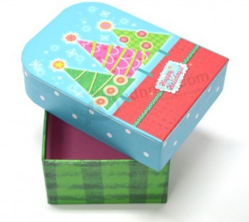 christmas Paper Present Box with Lid