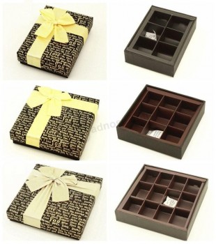 Caixa de papel de chocolate de embalaGem de preSente de luxo