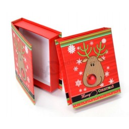 Libro de reGramoalo de Navidad en forma de caja de papel con cierre maGramonético