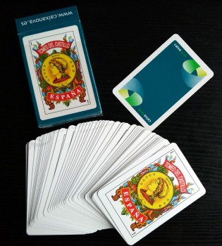 Atacado espanha de papel personalizado jogando cartas/Naipes
