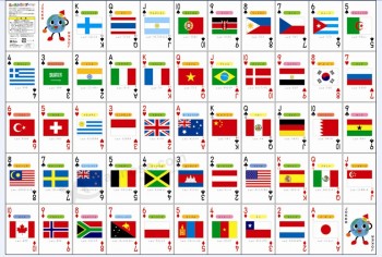 Carte da gioco del poker della bandiera nazionale/Carte da gioco personalizzate all'ingrosso