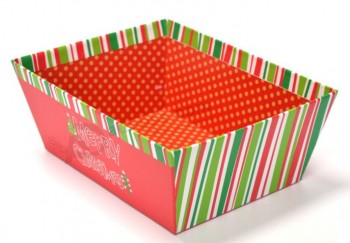 Custom high quality Christmas Design Home Paper Storage Box Without Handle