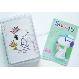 Vente en gros de snoopy design personnalisé poker en papier cartes à jouer pour la promotion