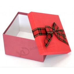 Lid-off Paper Gift Box with Butterfly Bows with high quality