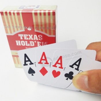 텍사스 100 % 플라스틱 카드 놀이/Pvc 포커 카드 놀이