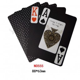 100% 新的黑色塑料扑克牌/PVC扑克牌