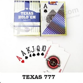 No. 777 Texas Jumbo Index Plastic Playing Cards/PVC Poker