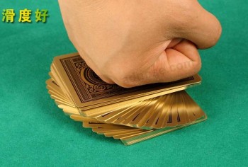 333 VoitureteS à jouer en plaStique de poker d'or (100% Pvc)