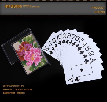 Flower Design 100% New PVC Plastic Playing Cards