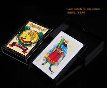 100% PVC Plastic Spanish Playing Cards with high quality