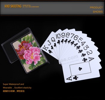 Flower Design 100% New PVC Plastic Playing Cards with high quality