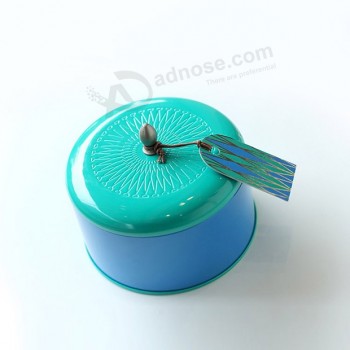 круглый оловянный ящик для ароматерапевтических свечей