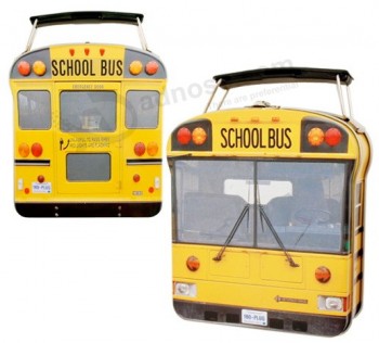 School Bus Shape Tin Lunch Box Custom