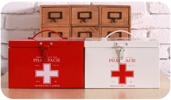 UrGência kit caixa de lata de metal e caixa de pAroeiroS SocorroS perSonalizado