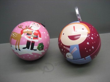Christmas Tin Ball for Candy Custom