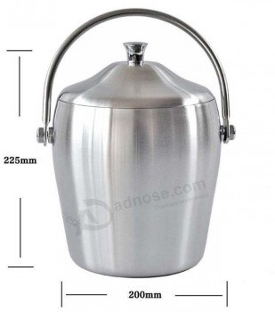 Stainless Steel Ice Bucket with Tongs Custom