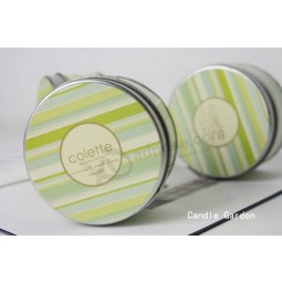 Green Fragrance Oil Candle Tin for Travel Custom