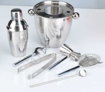 350ml Stainless Steel Ice Bucket with Cocktail Shaker and Shaker Custom