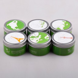 Round Fragrance Oil Candle Tin Packaging Box Custom