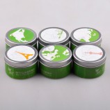 Runde Duftöl Kerze Zinn VerpackunG Box benutzerdefinierte