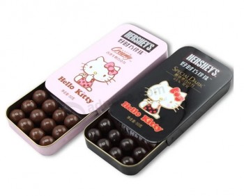 Boîte chaude de GliSSière d'étain de vente pour la coutume de chocolat