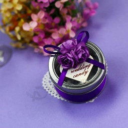 Caja de la lata de dulceS de boda con la cubierta de la ventana de Cloruro de polivinilo perSonalizada