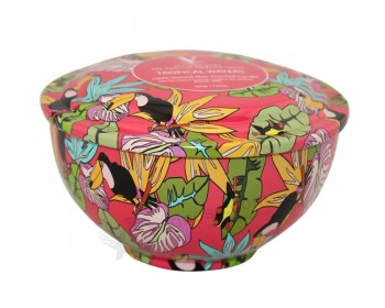 Seamless Bowl Shape Candle Tin Box for Wax Packaging Custom