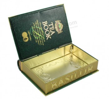 Wholesale Cmyk Printing Book Shape Tin Box