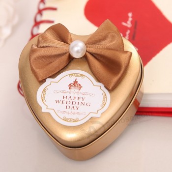 Corazón en forma de caja de metal de la lata de boda perSonalizado (Fv-050836)