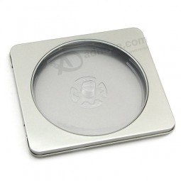 Cd quadrado, caixa de lata de dvd com janela perSonalizada 