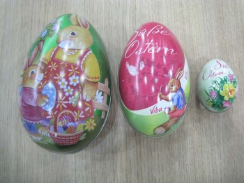 Set 3 Pieces Tin Easter Eggs Custom
