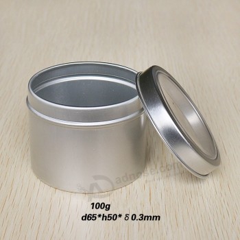 100Gramo lataS de aluminio Sin Soldadura con tapaS tranSparenteS perSonalizadaS 