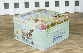 定制方形金属外壳食品锡容器