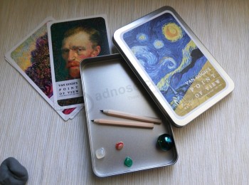 梵高绘画明信片锡盒定制 