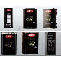 5L lata de metal para azeite extra virGem perSonalizado (Fv-120519)