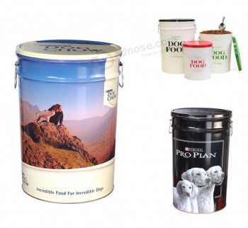 Pet Food Tin Container/Bucket Custom 