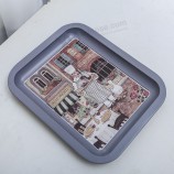 Custom Rectangular Tin Serving Trays Size Is 20.5*16.5*2hcm