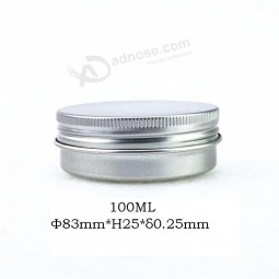 Scatola in metallo tondo alluminio crema 100ml perSonalizzata