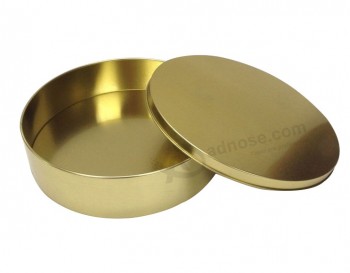 Boîte de conServe ronde avec laque d'or perSonnaliSée (Fv-042717)