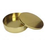 Runde BlechdoSe mit Goldenem Lack (Fv-042717)