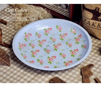 Round Fruit Tin Serving Trays Custom (FV-112909)